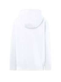 Kinder Kapuzen-Sweatshirt in Weiß aus Bio-Baumwolle mit Tasche